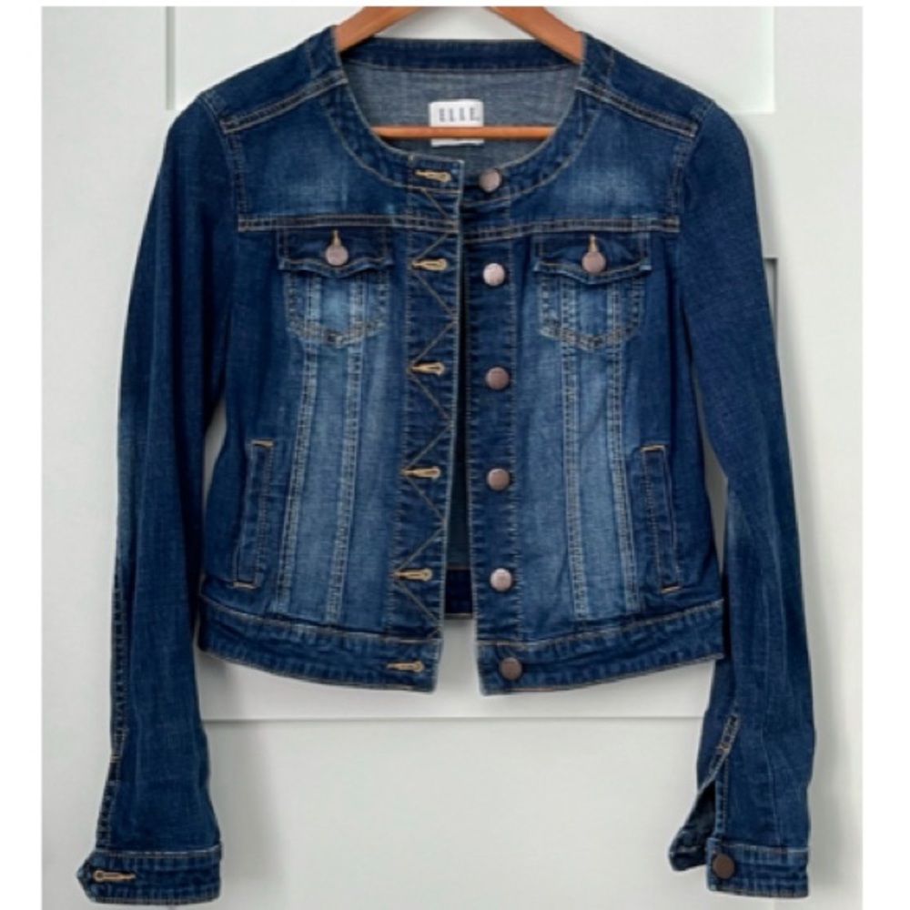 Elle Cropped Denim Jacket